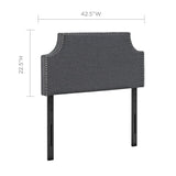 Laura Upholstered Fabric Twin Headboard by Modway