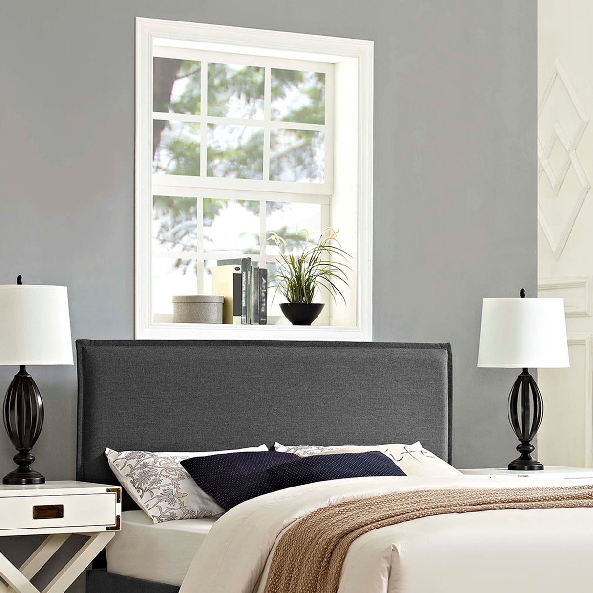 Camille Upholstered Fabric Queen Headboard by Modway