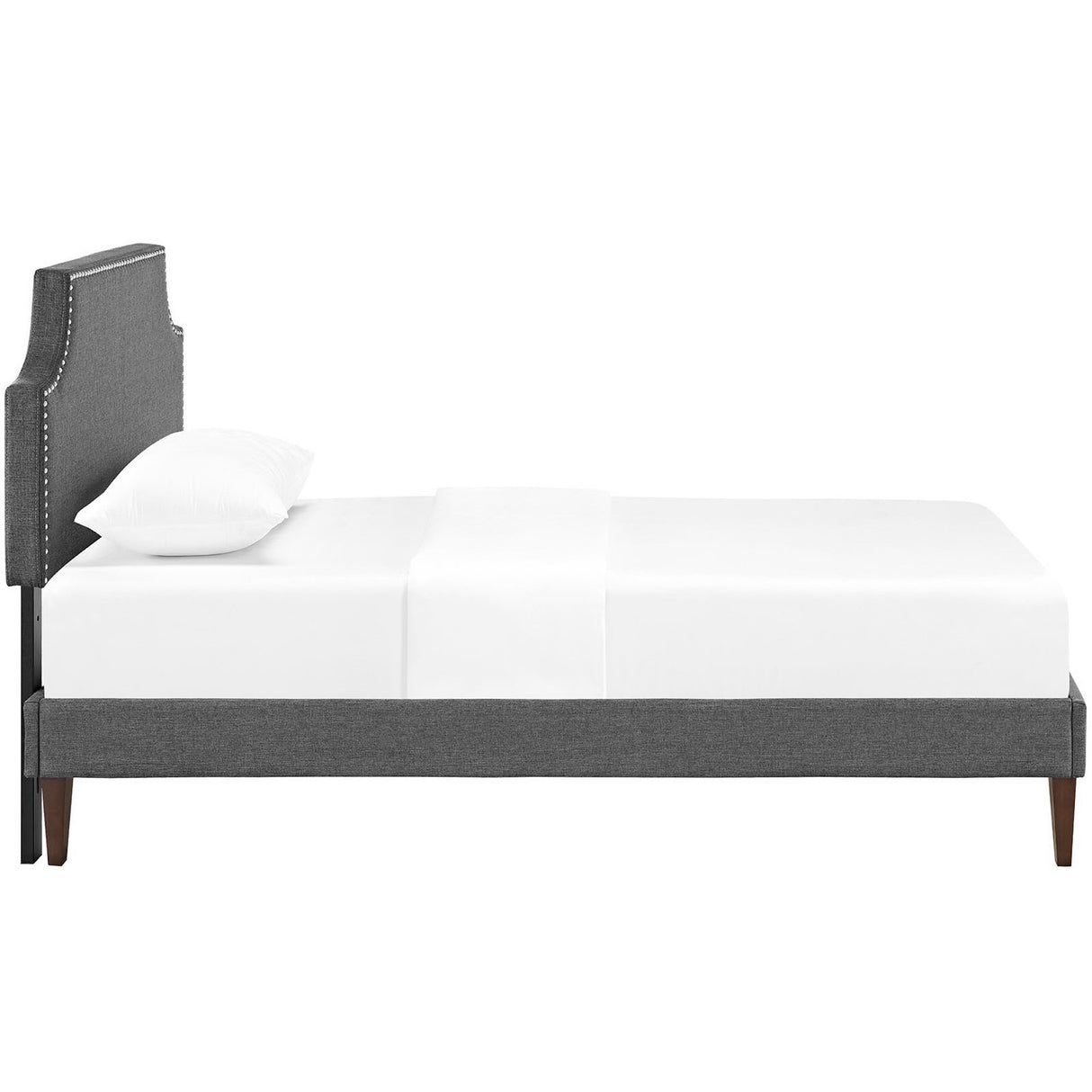 Laura Fabric Twin Platform Bed with Squared Tapered Legs by Modway