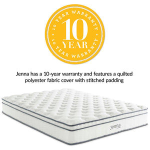 Jenna 10" Innerspring and Foam Full Mattress by Modway