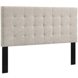 Paisley Tufted Upholstered Linen Fabric King and California King Headboard