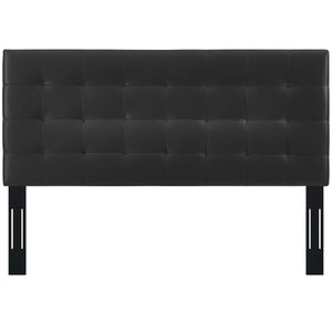 Paisley Tufted Upholstered Faux Leather King and California King Headboard