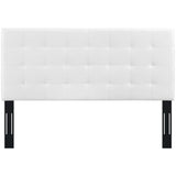 Paisley Tufted Upholstered Faux Leather King and California King Headboard