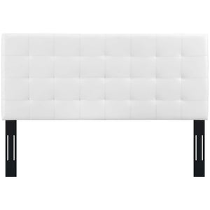 Paisley Tufted Upholstered Faux Leather King and California King Headboard