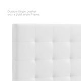 Paisley Tufted Upholstered Faux Leather King and California King Headboard