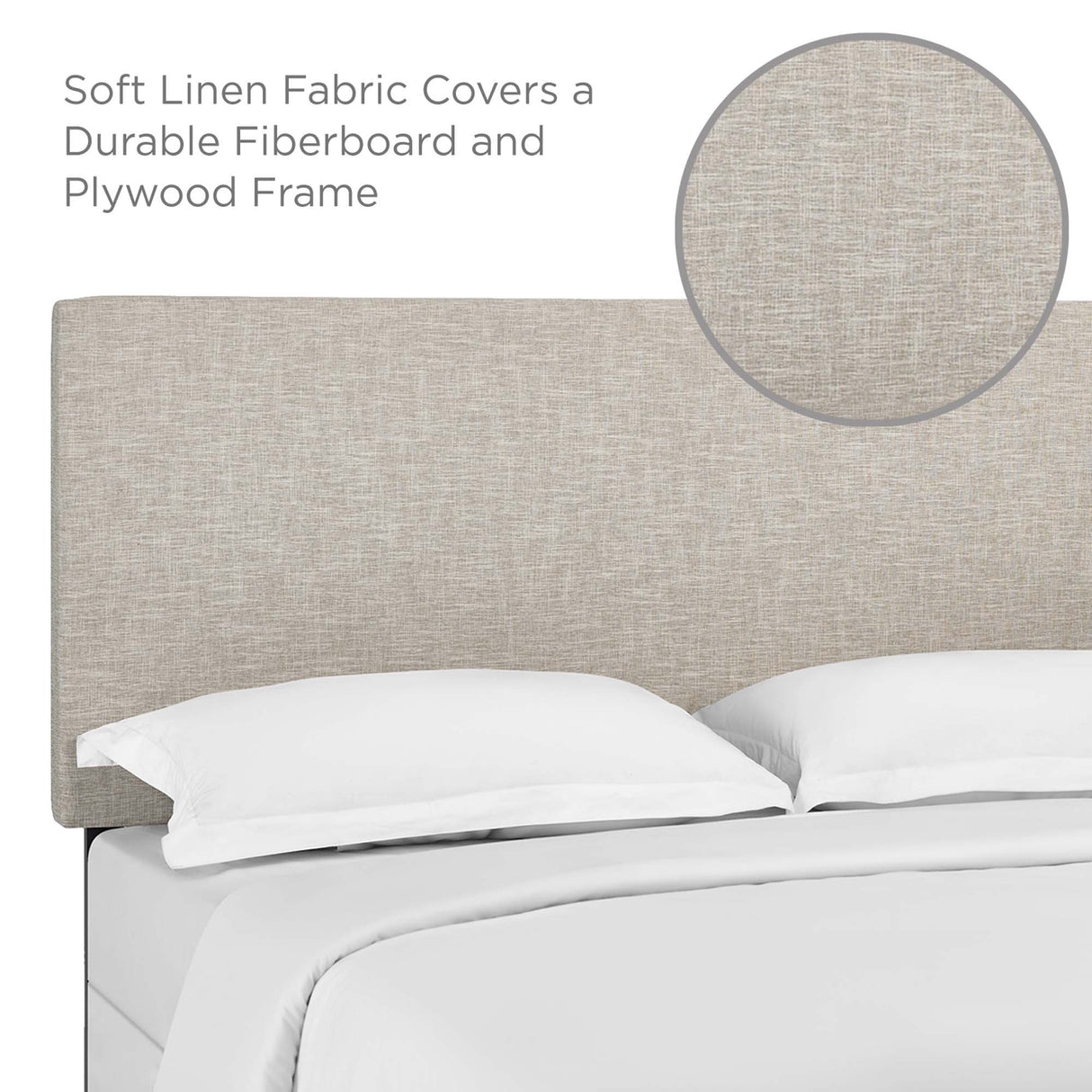 Taylor Upholstered Linen Fabric Full / Queen Headboard by Modway