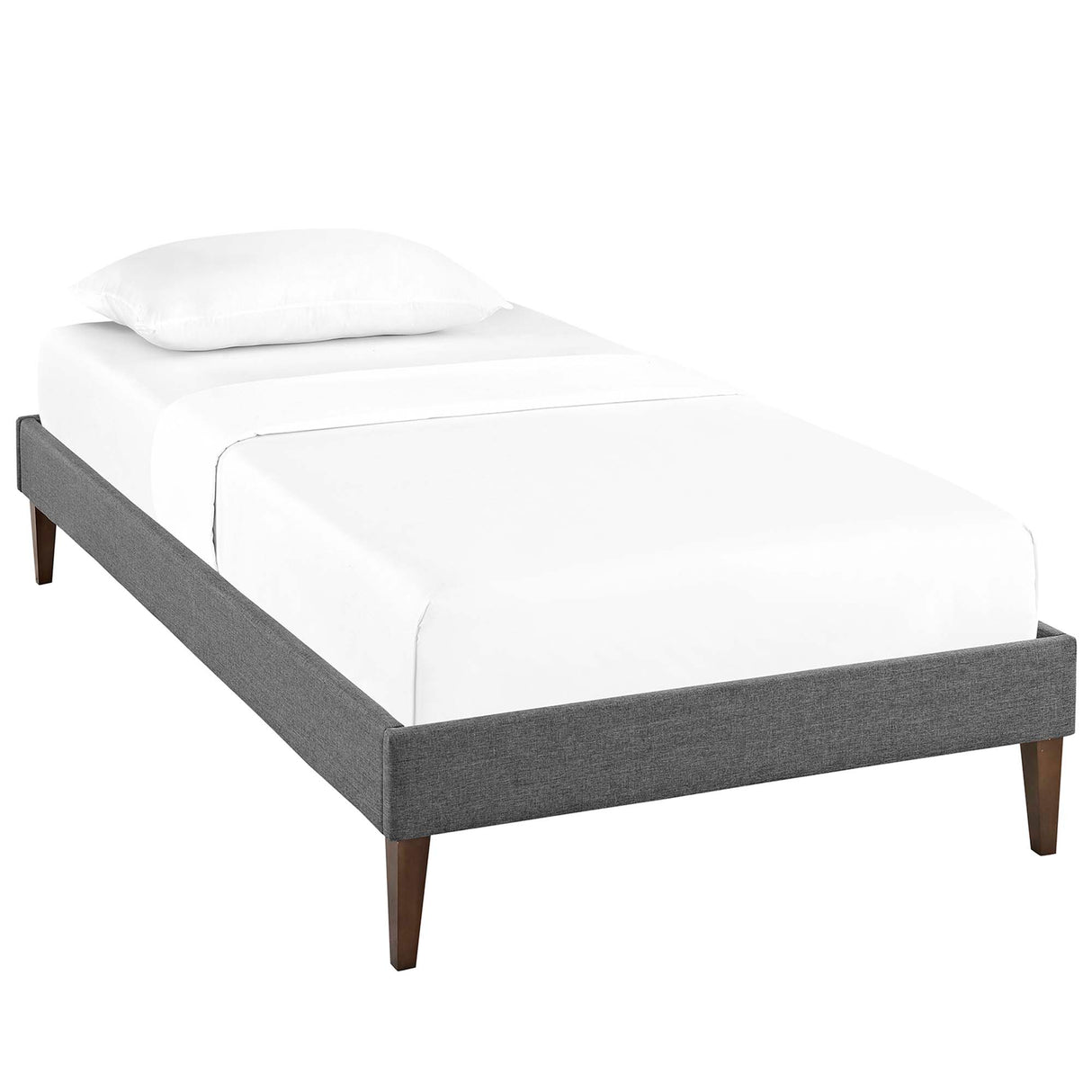 Tessie Fabric Twin Bed Frame with Squared Tapered Legs by Modway