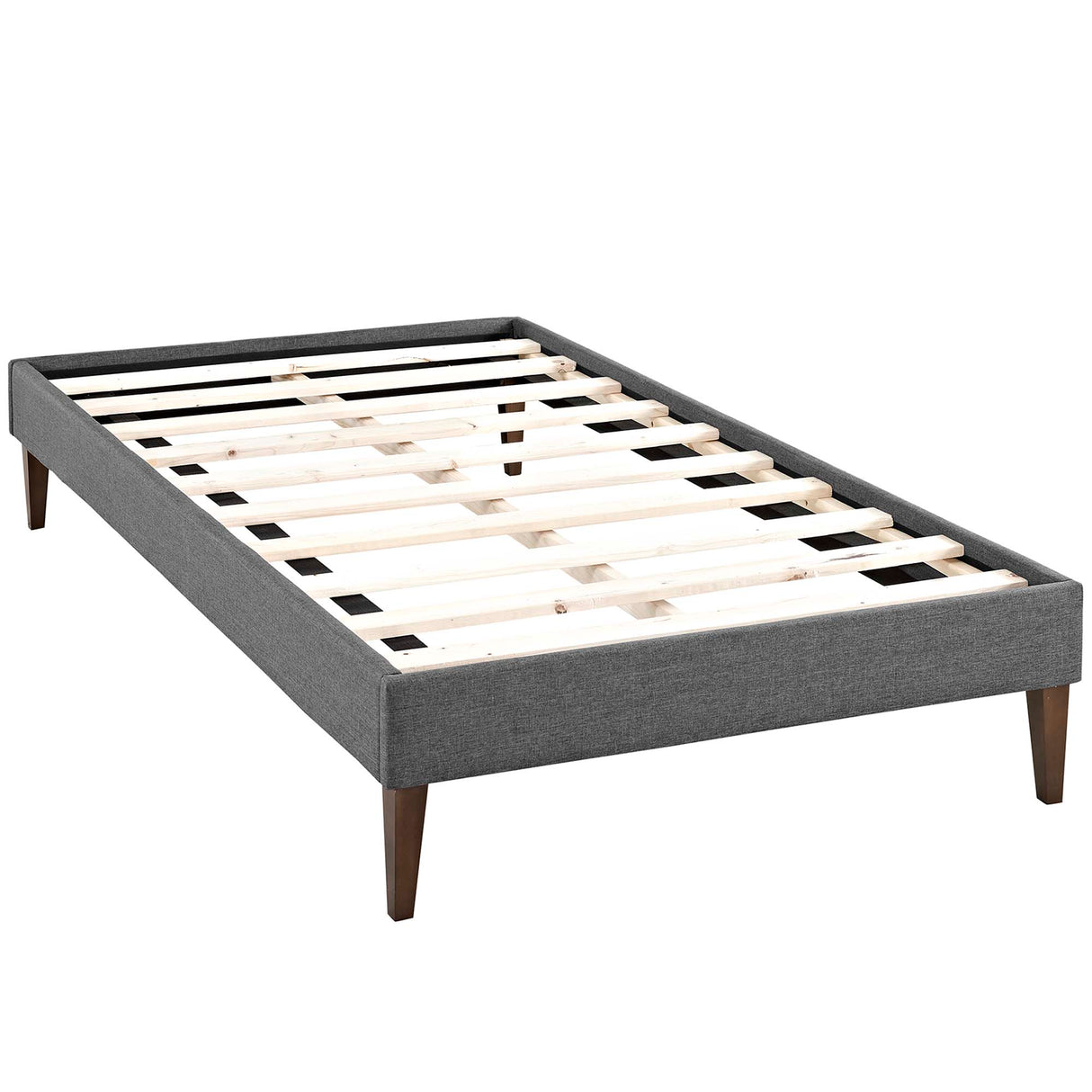 Tessie Fabric Twin Bed Frame with Squared Tapered Legs by Modway