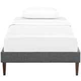 Tessie Fabric Twin Bed Frame with Squared Tapered Legs by Modway