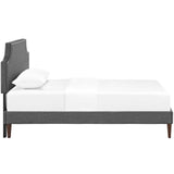Corene Fabric Twin Platform Bed with Squared Tapered Legs by Modway