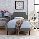 Corene Fabric Twin Platform Bed with Squared Tapered Legs by Modway