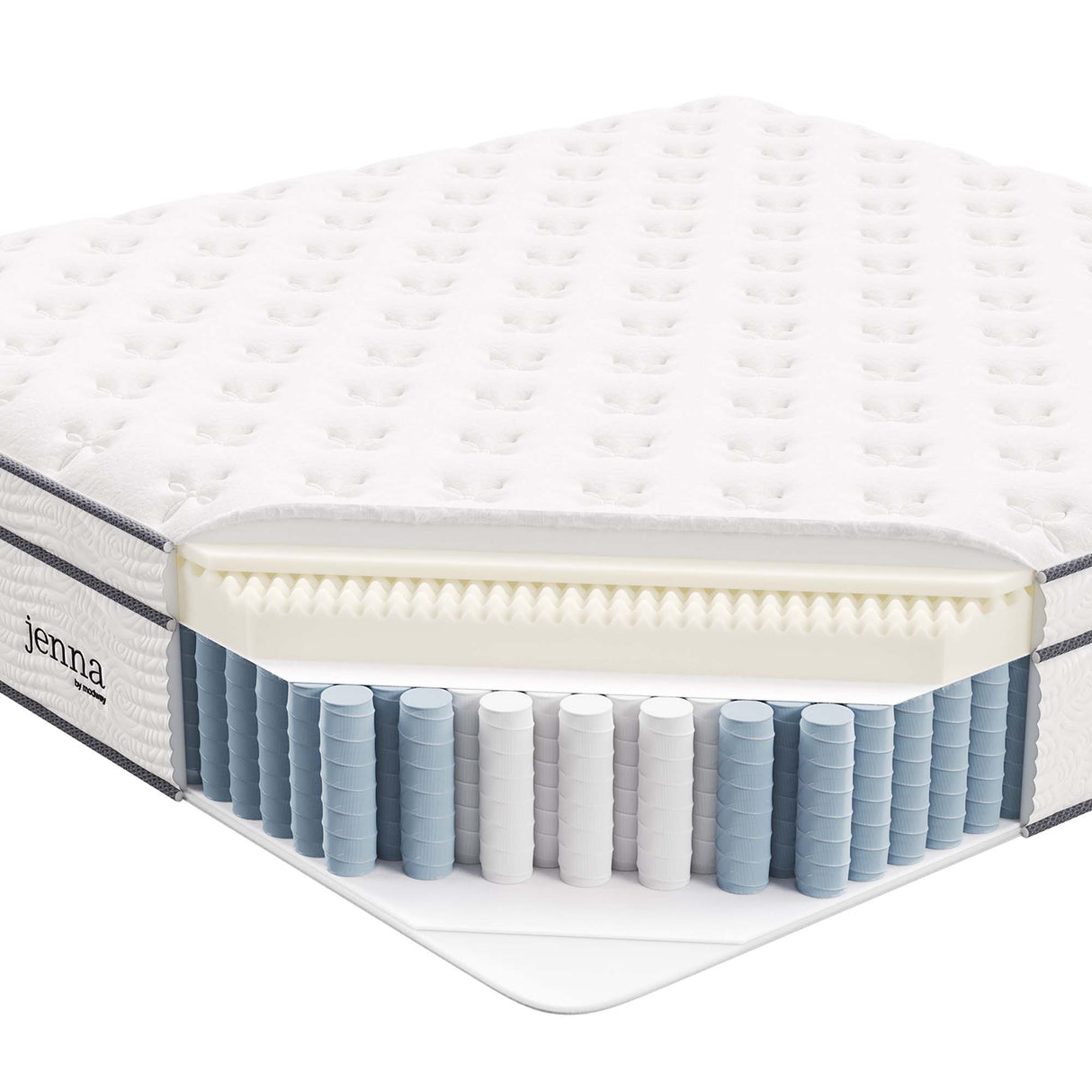 Jenna 14" Innerspring and Foam King Mattress by Modway