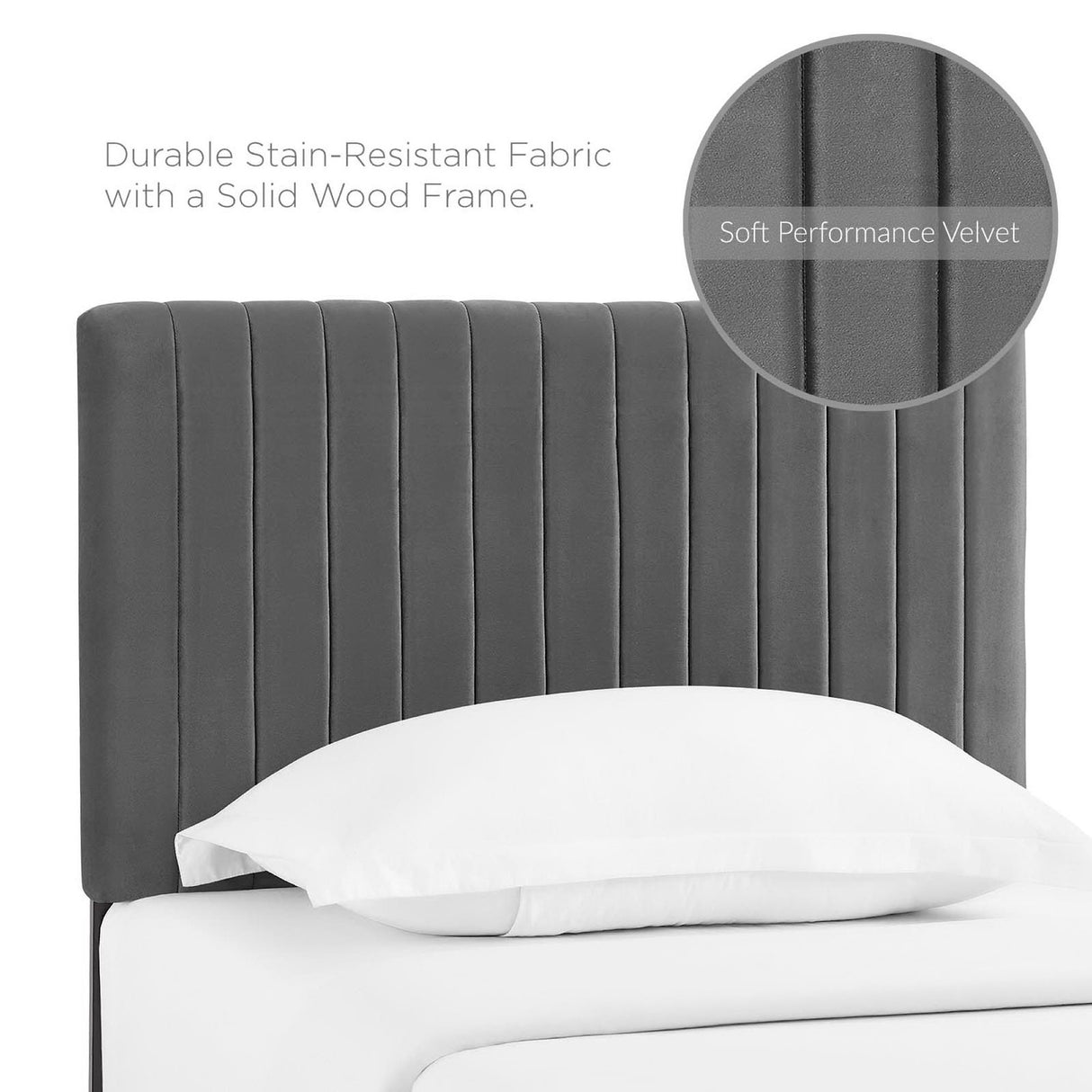 Keira Performance Velvet Twin Headboard by Modway