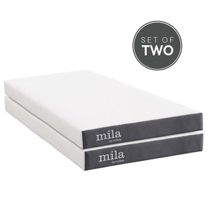 Mila 6" Foam Twin Mattress Set of 2 by Modway