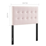 Emily Biscuit Tufted Performance Velvet Twin Headboard by Modway