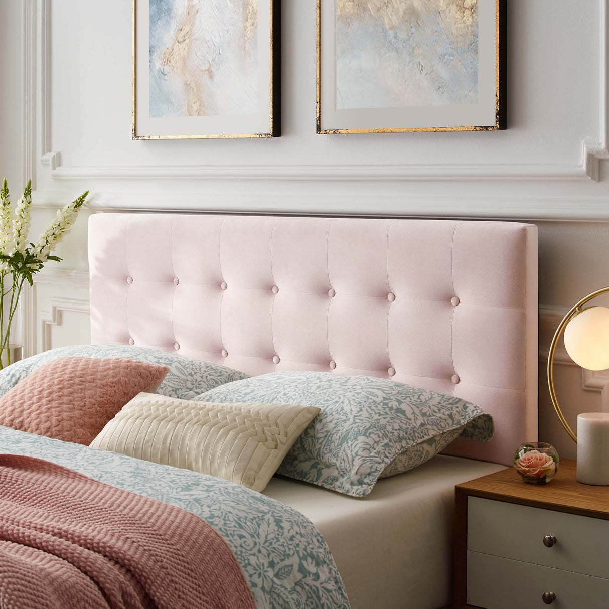 Emily Biscuit Tufted Performance Velvet Queen Headboard by Modway