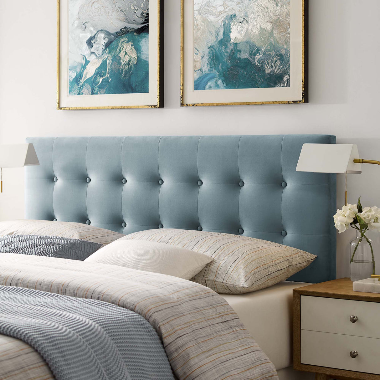 Emily Biscuit Tufted Performance Velvet King Headboard by Modway