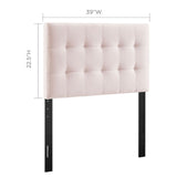 Lily Biscuit Tufted Performance Velvet Twin Headboard by Modway