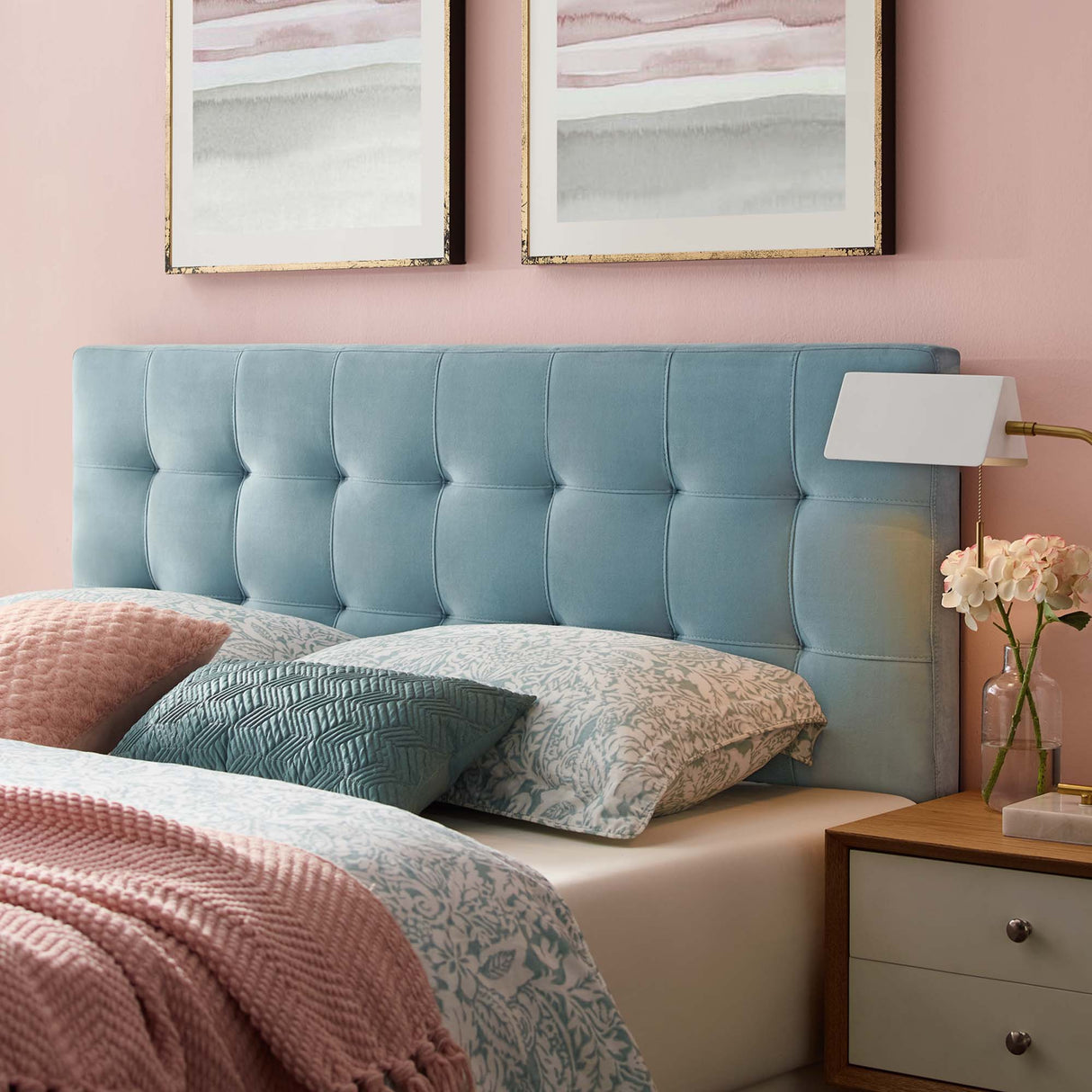 Lily Biscuit Tufted Performance Velvet Full Headboard by Modway
