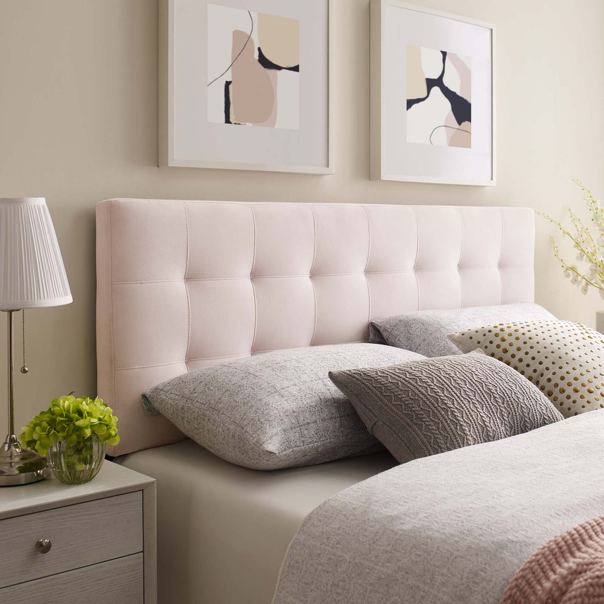 Lily Biscuit Tufted Performance Velvet Full Headboard by Modway