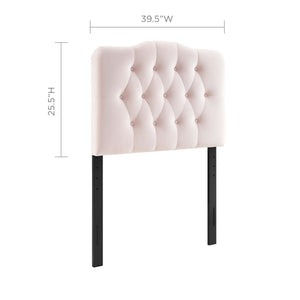 Annabel Diamond Tufted Performance Velvet Twin Headboard by Modway