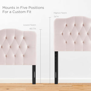 Annabel Diamond Tufted Performance Velvet Twin Headboard by Modway