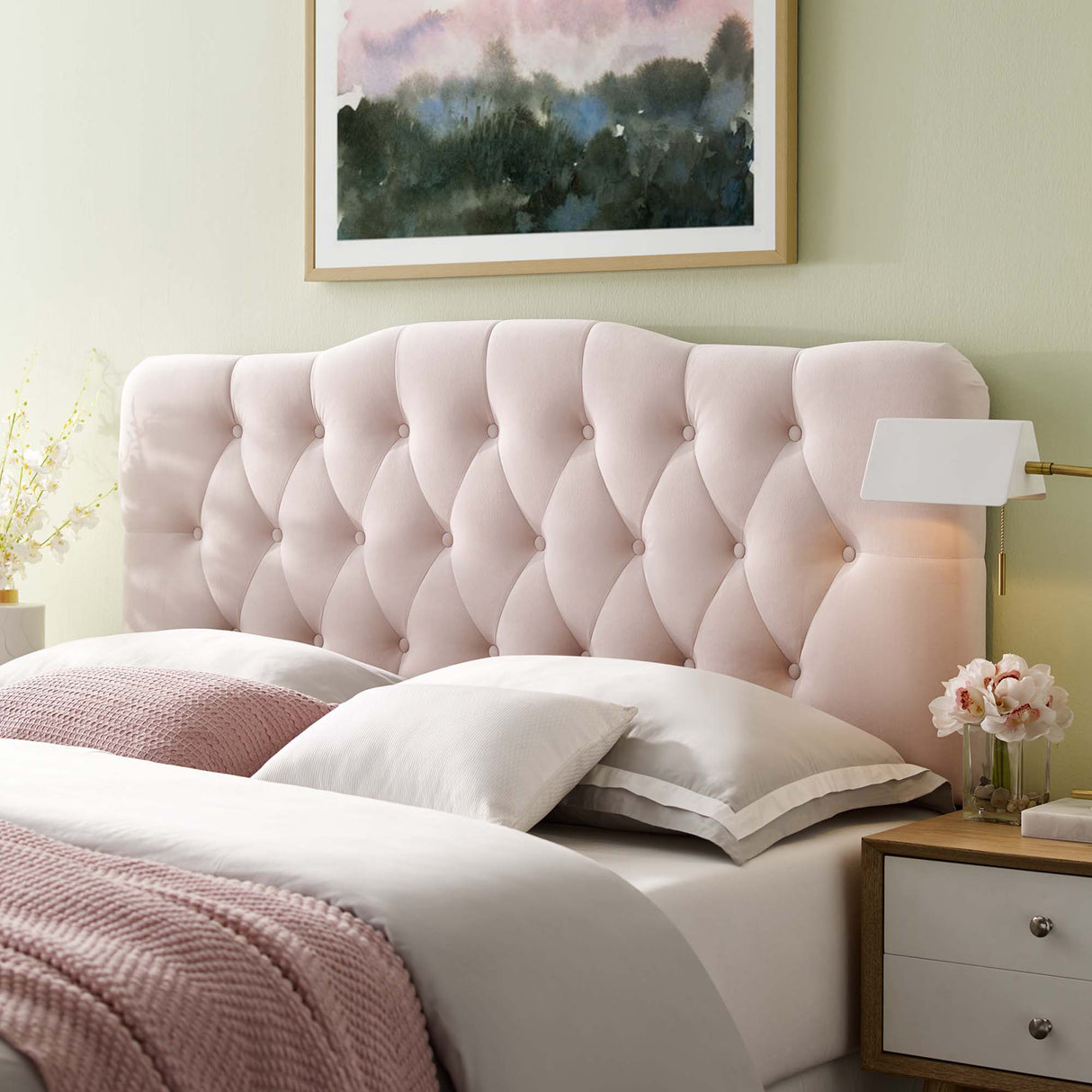 Annabel Diamond Tufted Performance Velvet Full Headboard by Modway