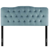 Annabel Diamond Tufted Performance Velvet Queen Headboard