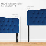 Annabel Diamond Tufted Performance Velvet Queen Headboard