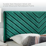 Alyson Angular Channel Tufted Performance Velvet Twin Headboard by Modway