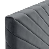Alyson Angular Channel Tufted Performance Velvet Full / Queen Headboard by Modway