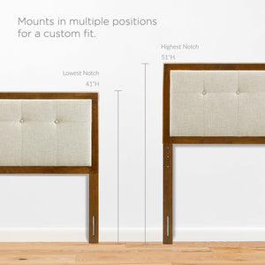 Draper Tufted Fabric and Wood King Headboard by Modway