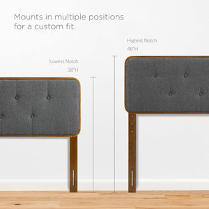 Collins Tufted Fabric and Wood Twin Headboard by Modway