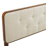 Collins Tufted Fabric and Wood Queen Headboard by Modway