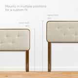 Collins Tufted Fabric and Wood Queen Headboard by Modway