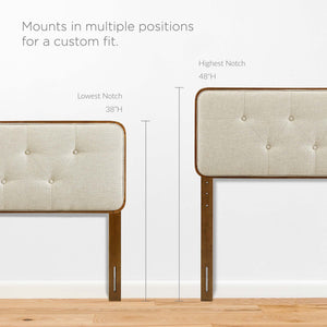 Collins Tufted Fabric and Wood Queen Headboard by Modway