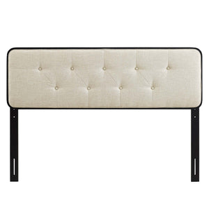 Collins Tufted Fabric and Wood King Headboard by Modway