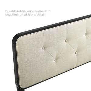 Collins Tufted Fabric and Wood King Headboard by Modway
