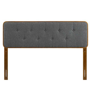 Collins Tufted Fabric and Wood King Headboard by Modway