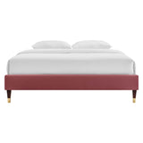Harlow Performance Velvet Queen Platform Bed Frame by Modway