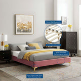 Sutton Performance Velvet Queen Bed Frame by Modway