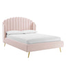 Lana Performance Velvet Queen Wingback Platform Bed by Modway