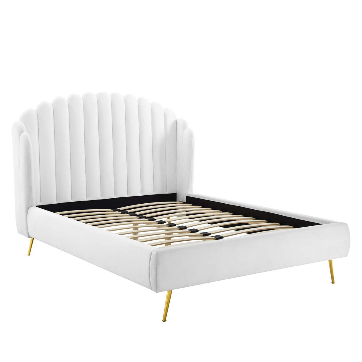 Lana Performance Velvet Queen Wingback Platform Bed by Modway