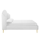Lana Performance Velvet Queen Wingback Platform Bed by Modway