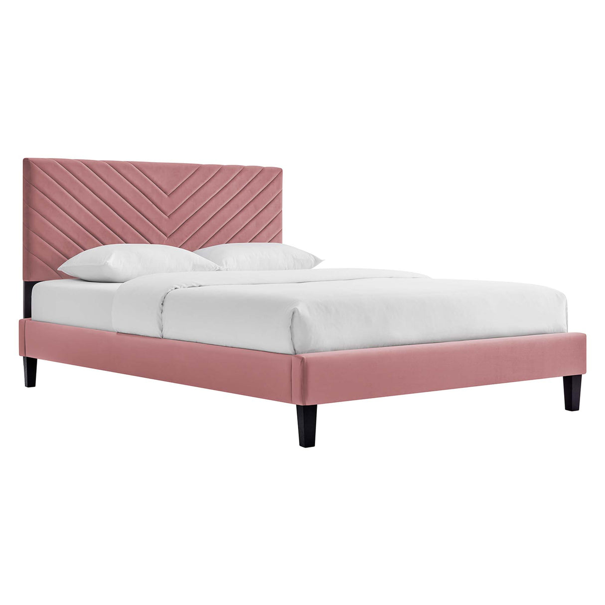 Roxanne Performance Velvet Queen Platform Bed by Modway