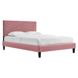 Roxanne Performance Velvet Queen Platform Bed by Modway