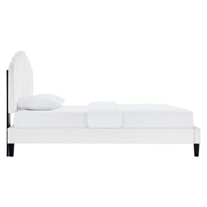 Daisy Performance Velvet Queen Platform Bed by Modway