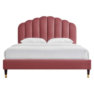 Daisy Performance Velvet Queen Platform Bed by Modway