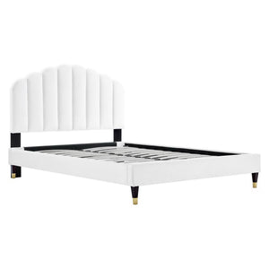 Daisy Performance Velvet Queen Platform Bed by Modway