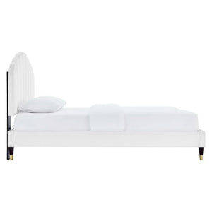 Daisy Performance Velvet Queen Platform Bed by Modway